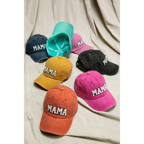 Terracotta Mama Washed Sherpa MAMA Baseball Cap - Picture 8 of 8